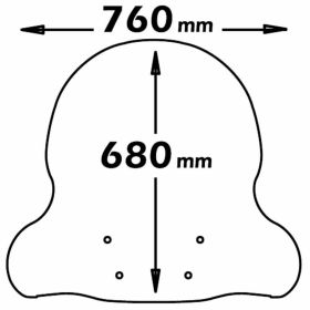 ISOTTA Mittel Windschild 680x760mm mit Halterungen für YAMAHA