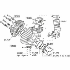 POLINI Evolution Thermal Group D.60 aluminum cylinder stroke 54