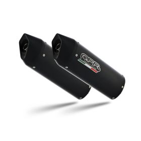 GPR Furore Black Slip-On Dual Exhaust approved for Honda Cbr 1100 XX -X Eleven