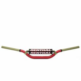 Manubrio motocross RENTHAL TWINWALL 997 rosso per HONDA CRF 2004-18/KAWASAKI KX-KXF 2006>