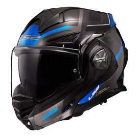 Reversible Modular Helmet LS2 FF901 ADVANT-X Spectrum Black Gloss Titanium Blue