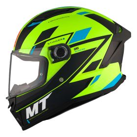 Integralhelm MT Helmets Stinger 2 Zivze C3 Schwarz Fluorgrün Matt