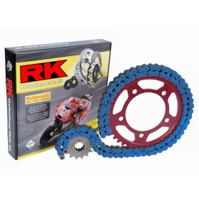 RK Übertragungs-Kit Kette XRE Blau/Grau 136 Glieder 428 Ritzel 54z 14z Zahnrad