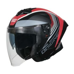 Casco Jet ORIGINE APRICA SHADE rosso/nero opaco