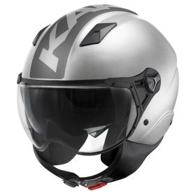 Casque Demi Jet KAPPA KV57 Striker Titane Argenté Mat
