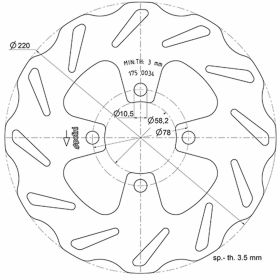 Disco freno POLINI D.220 per HONDA VISION 50/110-PCX