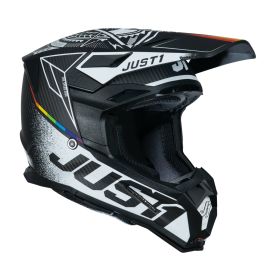 Casco Motocross JUST1 J22 THE SPEED SIDE nero/bianco