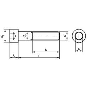 100 screws DRESSELHAUS internal hex M6x1 25mm stainless steel