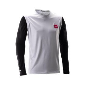 Maglia MTB LEATT Gravity 2.0 bianco traspirante maniche lunghe UPF 50