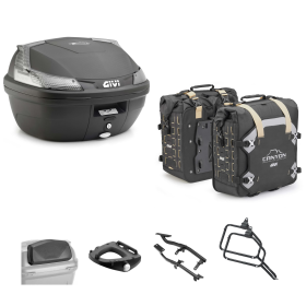 Kit GIVI bauletto BLADE TECH borsa CANYON nero fumè 37/35L per YAMAHA