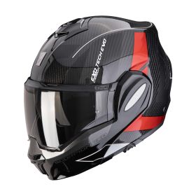 Casco modulare reversibile Scorpion EXO-TECH EVO CARBON Cad nero verde