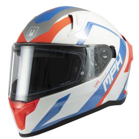 Integralhelm MPH TIGER Plumb Weiß Blau Rot