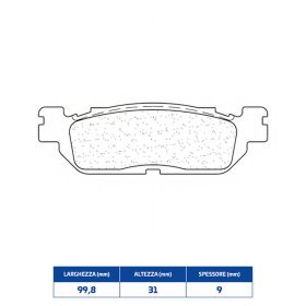 Plaquettes de frein CL BRAKES 3095MSC en paire en composé fritté
