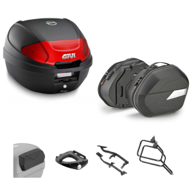 GIVI E300N2B Kit de Top Case WL900B Sac Noir Rouge 30/25L pour SUZUKI DL V STROM