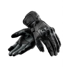 REBELHORN VIPER Black Leather Men's Motorcycle Gloves