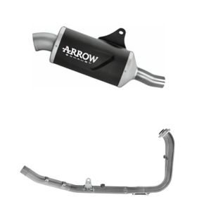 Arrow Indy Race EVO Auspuff Schwarz Aluminium Edelstahl-Endrohr Sammler für CF Moto 450 MT