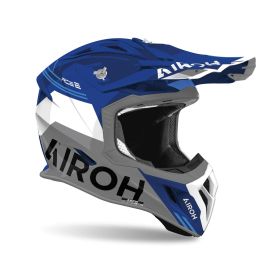 AIROH AVIATOR ACE 2 FURY Blue Glossy Cross Helmet