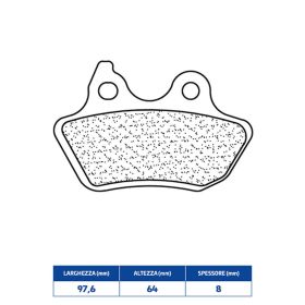 Plaquettes de frein arrière CL BRAKES 1237RX3 en composé fritté pour HARLEY DAVIDSON