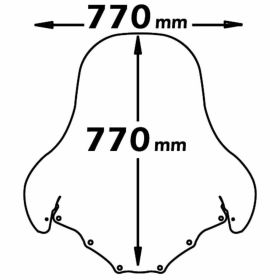 ISOTTA Hochwindschild 770x770mm Halterungen enthalten für SUZUKI