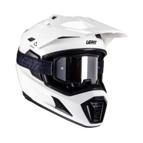 LEATT ADV 8.5 Composite Endurohelm Weiß Schwarz mit Maske 4.5