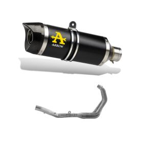 ARROW Thunder exhaust dark aluminum with carb cap and collector for Yamaha MT-09 2021-2023