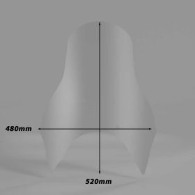 Cupolino Alto ISOTTA Fumè scuro 520x480mm attacchi inclusi per ROYAL ENFIELD himalayan