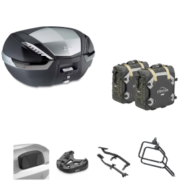 GIVI V47 TECH Topcase-Kit CANYON Smoke Black 47/30L für TRIUMPH TIGER