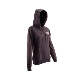 Felpa donna con cappuccio LEATT Core Graphene grigio tasca scaldamani