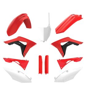 Kit 11 carene POLISPORT rosso/bianco/nero per Honda CRF