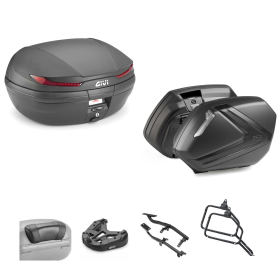 GIVI ARENA V37 TECH Gepäckkoffer schwarz rot/rauchig 45/37L für YAMAHA