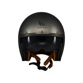 MT HELMETS LE MANS 2 SV S KRATZENDES CHROM A2 Grau/Matt Weiß Jet-Helm