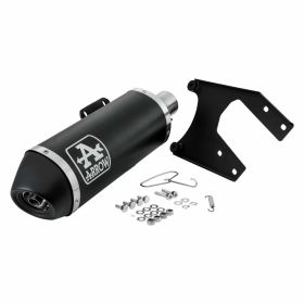 ARROW Urban Auspuff in schwarzem ovalem Aluminium mit enthaltenem Anschluss