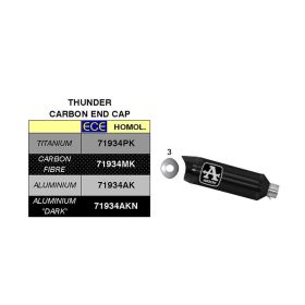 ARROW Thunder Slip-On Rennsportauspuff Dunkel Aluminium und Sammler für Yamaha Tracer 9 GT
