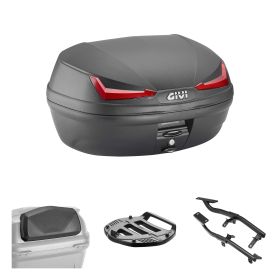 Kit bauletto GIVI E455 SIMPLY IV nero rosso per HONDA CBR 600 F