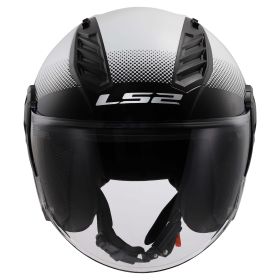 Casque Jet LS2 OF616 AIRFLOW II Rush Blanc Brillant Bleu Rouge