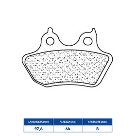 Plaquettes de frein arrière CL BRAKES 1237RX3 en composé fritté pour HARLEY DAVIDSON