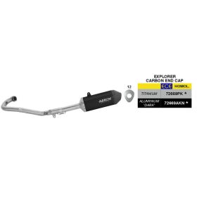 Marmitta completa ARROW omologata Explorer nero alluminio per KTM 690 Enduro R/SMC-R