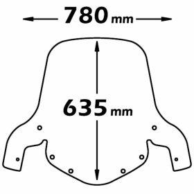 ISOTTA Mittel-Scheibe 635x780mm für HONDA