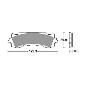 Plaquettes de frein SBS 952HS en composé fritté pour motos de route