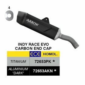 ARROW genehmigt Slip-On Auspuff Indy Race EVO Schwarz Alu Carbon cap BMW F900 GS/Adventure
