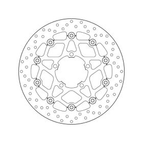 Disque de frein flottant BREMBO 78B40859 série or D.310 épaisseur 4 mm 5 trous TRIUMPH