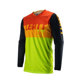 Maillot motocross LEATT Moto 4.5 Lite Citrus rouge jaune filet élastique