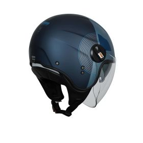 Casco Demi-Jet ORIGINE ALPHA UPNDOWN blu opaco