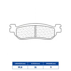 CL FREINS Jeu de plaquettes de frein arrière en composé fritté pour YAMAHA