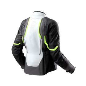 Giacca moto donna REBELHORN HIKER IV nera/grigia/gialla fluo