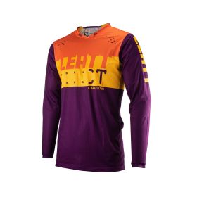 Maillot motocross LEATT Moto 4.5 Lite Indigo violet orange filet élastique