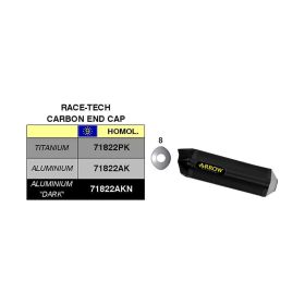 Marmitta Slip-On racing ARROW Race Tech alluminio scuro e raccordo Suzuki gsf 1250 bandit