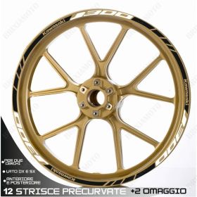 IRIDEA DESIGN BR-1413WHBK00009 Motorcycle rim stickers