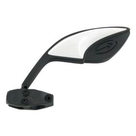 Specchietto Sinistro Universale BCD STYLE TT ENDURO Nero Bianco Pieghevole D. 22