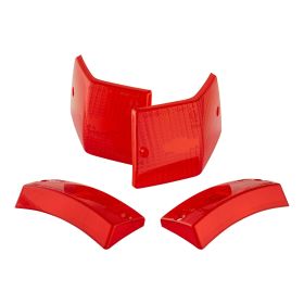 Kit vetro frecce SIEM anteriore/posteriore rosso per Vespa PX80/200/PE